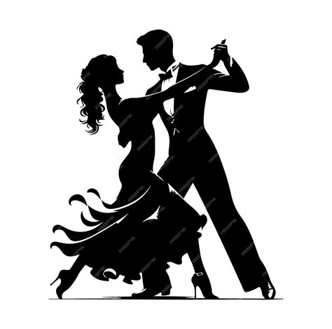 Desenhos De Dança De Salão - Casal dançando dança de salão de baile Ilustração vetorial de silhueta ...