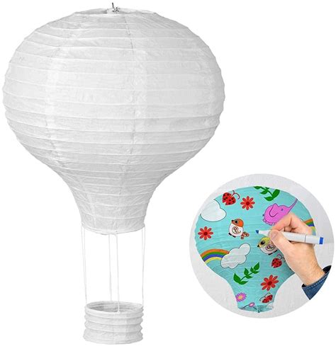 Moncolis Inch White Hot Air Balloon Paper Lanterns Pcs DIY Wishing Lanterns For Party