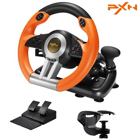 PXN V3III PS4 Gameing Steering Wheel,180° PC Racing Wheel and Dual ...