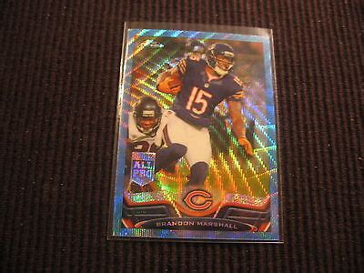 2013 TOPPS CHROME 142 BRANDON MARSHALL BLUE WAVE REFRACTOR CHICAGO