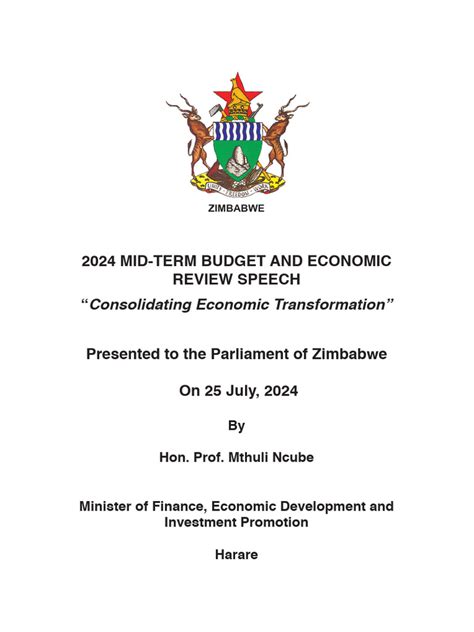 Mid Year Budget Speech Final 2024 | PDF