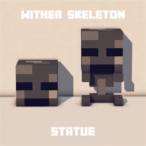 Wither Skeleton Plush Statue | Minecraft statues, Minecraft decorations, Minecraft creations