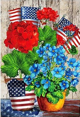 Amazon Toland Home Garden Patriotic Pansies Patriotic Flag