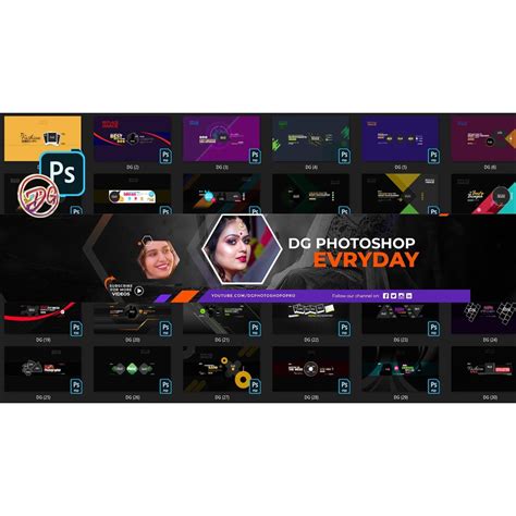 Psd 30 Youtube Cover Banners Psd Templates Dg Photoshop Pro