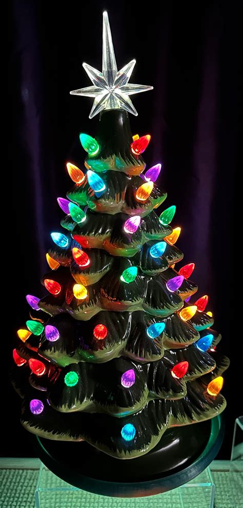 Ceramic Christmas Tree Led Lighting Upgrade Tree Not Included Etsy