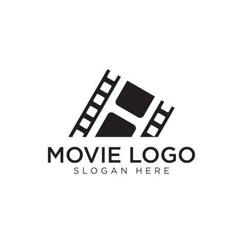 Premium Vector | Movie black logo design premium