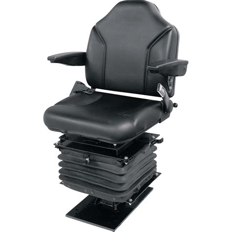 Wise Air Suspension Backhoe Seat Assembly — Black Model Wm1685