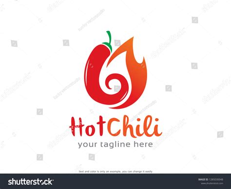 Hot Chili Logo Template Design Vector Stock Vector Royalty Free 1285030048 Shutterstock