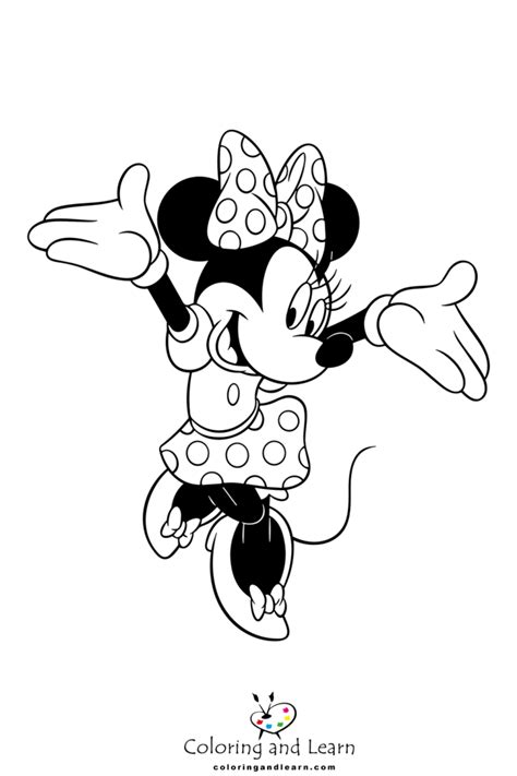 Minnie Mouse Coloring Pages Free Coloring And Learn