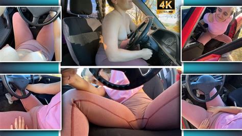 Cranking Sexy Girl In Leggings Shaking Tits In Car K Muscle Girl