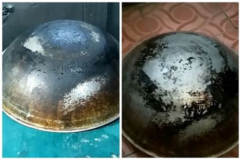 Tanpa Diberi Sitrun Ini Cara Hilangkan Kerak Gosong Di Pantat Wajan