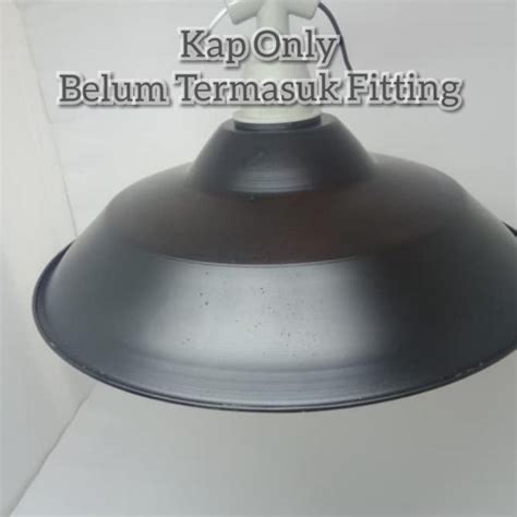 Jual Kap Lampu Gantung WD 12inci 30cm Hitam Alumunium Outdoor Kap Only