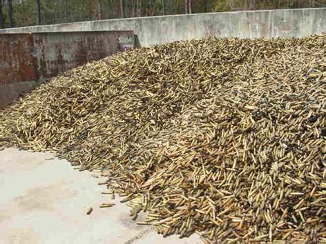 You're not bulletproof..., Got brass? (This pile of what looks like wood...