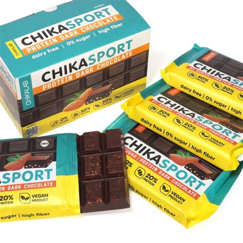 CHIKASPORT Тёмный шоколад без сахара с миндалем веган. Chikalab