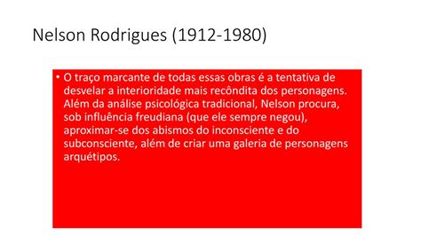 Nelson Rodrigues Ppt Carregar