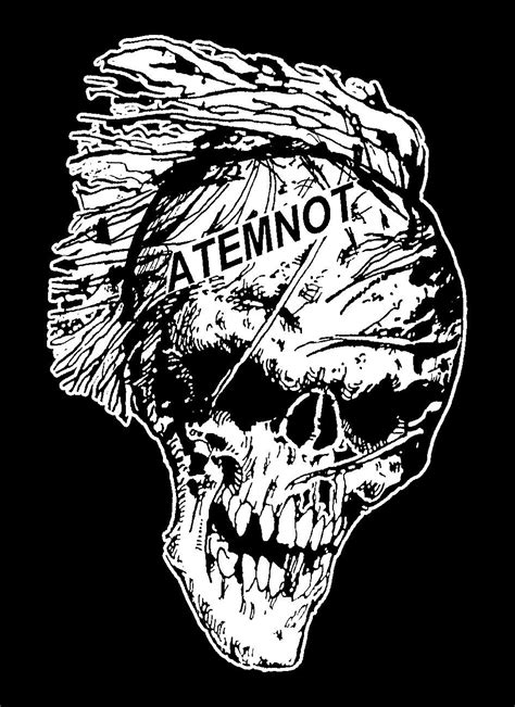 Atemnot Patch Aufn Her Neu Punk Punkrock Skull Slime Einhorn Hass