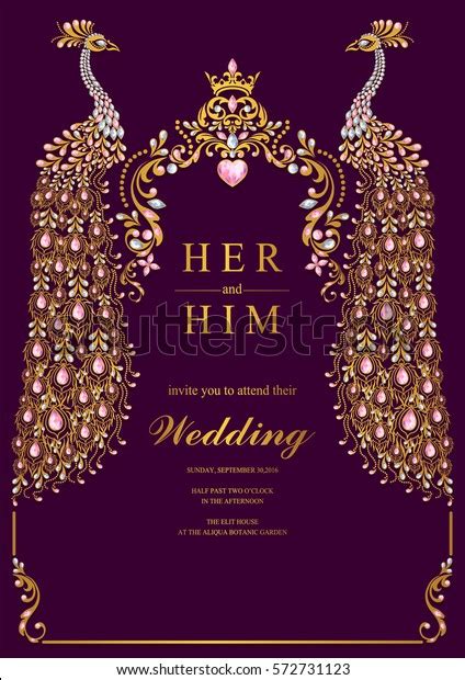 6,525 Peacock Wedding Invitation Images, Stock Photos & Vectors ...