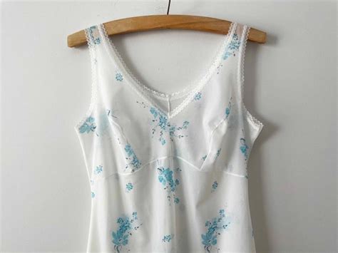 S Full Slip Negligee Vintage Floral Lingerie Wo Gem