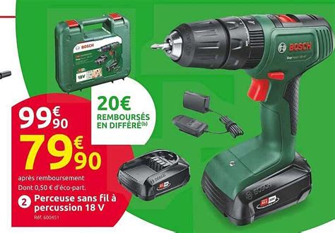 Promo Perceuse Sans Fil Percussion V Bosch Chez Mr Bricolage