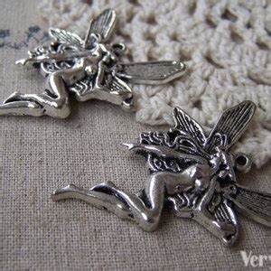10 Pcs Antique Silver Naked Fairy Charms Size 29x43mm A1966 Etsy