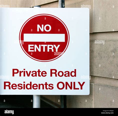 No Entry sign for private road Stock Photo - Alamy