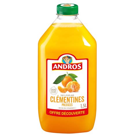 Jus De Cl Mentines Pur Jus Andros La Bouteille De L Prix