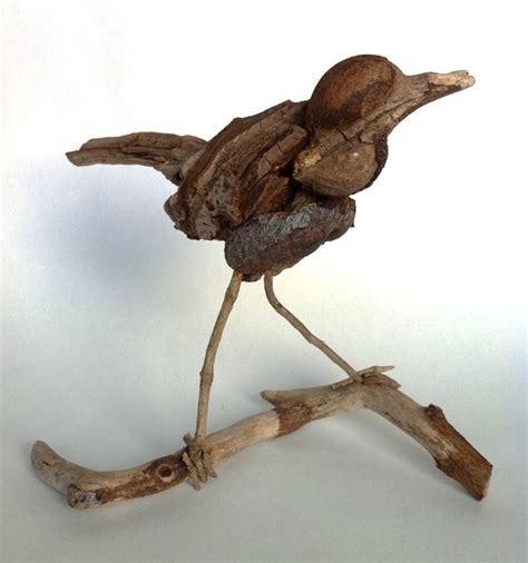 Standing Bird Made From Nature Driftwood Art Driftwood Sculpture