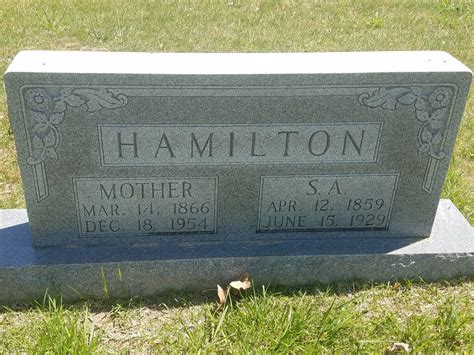 Sarah Katherine Brown Hamilton M Morial Find A Grave