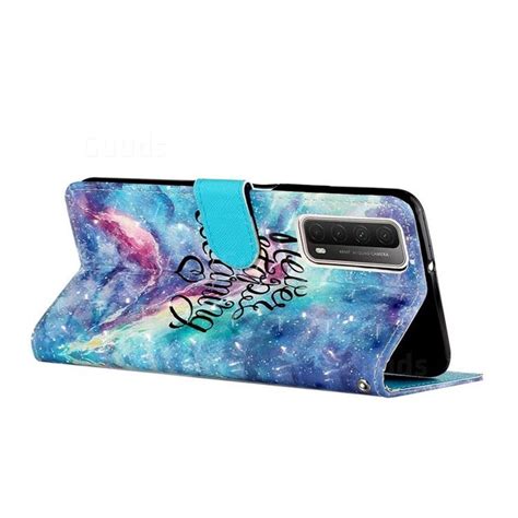 Blue Starry Sky D Leather Phone Holster Wallet Case For Huawei P Smart