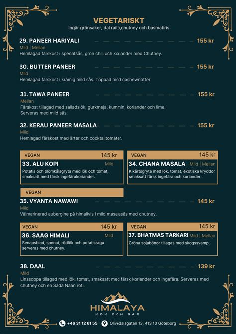Menù completo e carta 2024 Himalaya Kök Och Bar a Göteborg TheFork