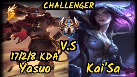 FTW Xaky YASUO Vs KAI SA 17 2 8 KDA BOTTOM ADC CHALLENGER GAMEPLAY