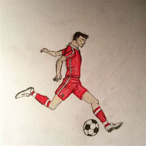 Realistic Football Player Drawing