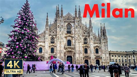 Milan Christmas Market 2022 4K Italy Walking Tour YouTube