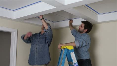 DIY Coffered Ceiling Tutorial by Ron Hazelton | Coffered ceiling, Diy ...