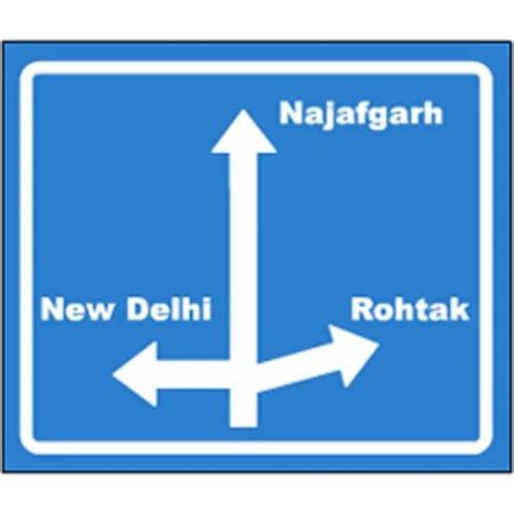 Stainless Steel Square Advance Direction Signs For Provide Directions