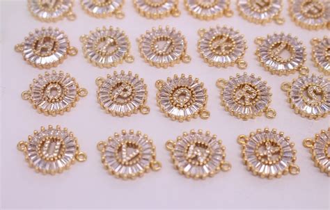 HOT Fashion 26pcs 16mm Mixed Plated Alphabet A Z Letters Round Etsy