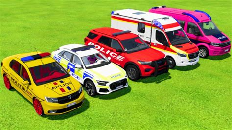 Dacia Audi Volkswagen Police Cars Mercedes Ambulance Emergency