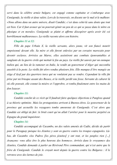 Candide ou l'optimisme - Résumé chapitre par chapitre - AlloSchool
