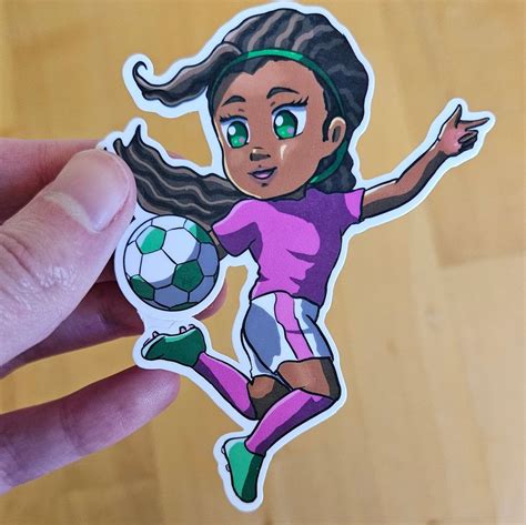 Womens Girls Soccer Football Vinyl Sports Sticker Etsy