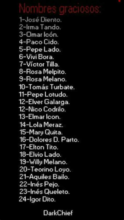 Nombres Graciosos Nombre Para Instagram Nombres Divertidos Nombres Feos