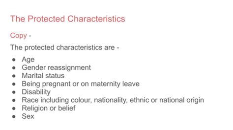 Protected Characteristics | Teaching Resources