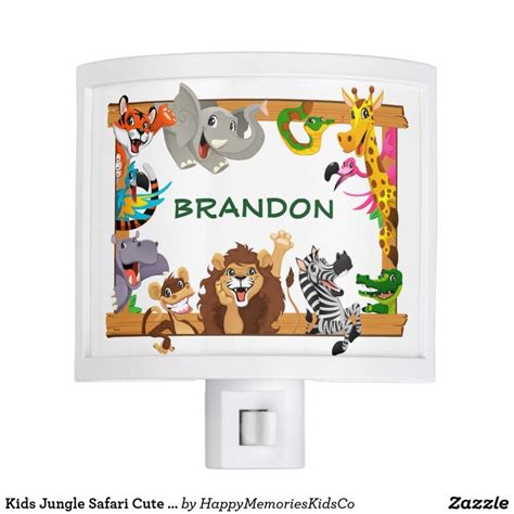 Kids Jungle Safari Cute Animals Night Light. Kids Night Lights