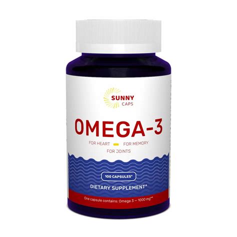 Рыбий жир из омега-3 Sunny Caps Omega-3 Activ Powerfull 1000 мг, 100 ...