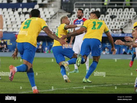 Célébration Goal Lucas Paquetá of Brazil during the Copa America 2021