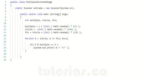 Ciclo For Java Multiplo Aleatorio Entre Un Rango Tutorias Co