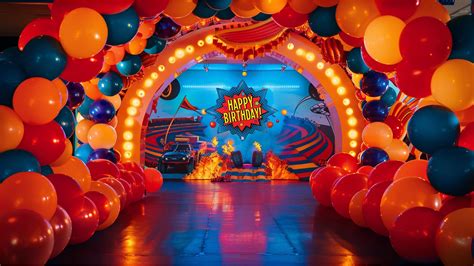 Hot Wheels Party Decorations Miami Party Decor