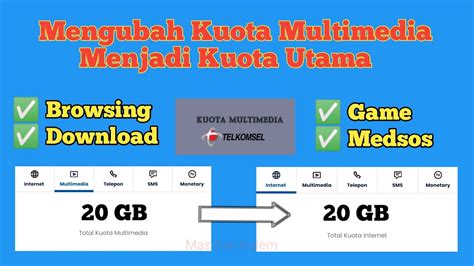 Cara Ubah Kuota Multimedia Telkomsel Menjadi Kuota Biasa Terbaru YouTube