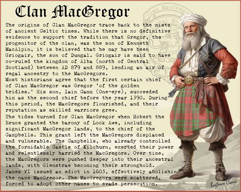 Macgregor Scottish Clan History Poster Etsy