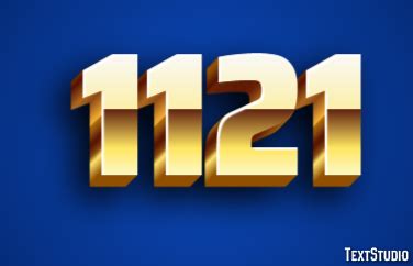 1121 Text Effect and Logo Design Number