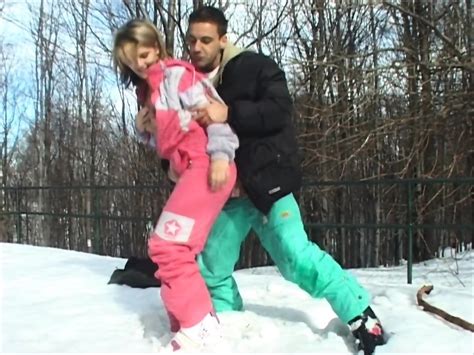 Blonde Gets Fucked Outdoor In Winter